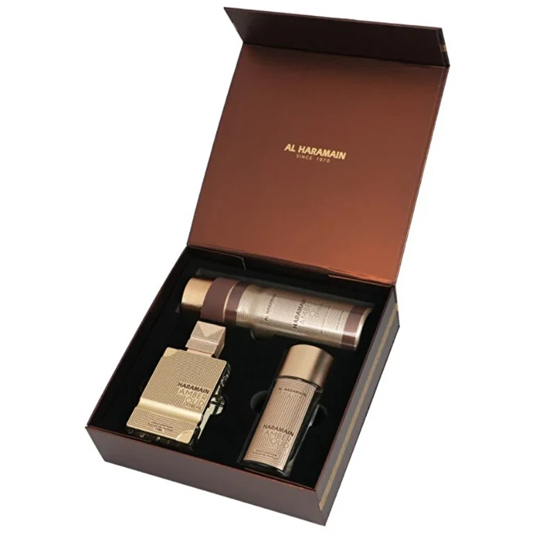 Amber Oud Gold Edition Extreme - Fragrance Extract 75 Ml + Fragrance Extract 30 Ml + Deodorant Spray 200 Ml