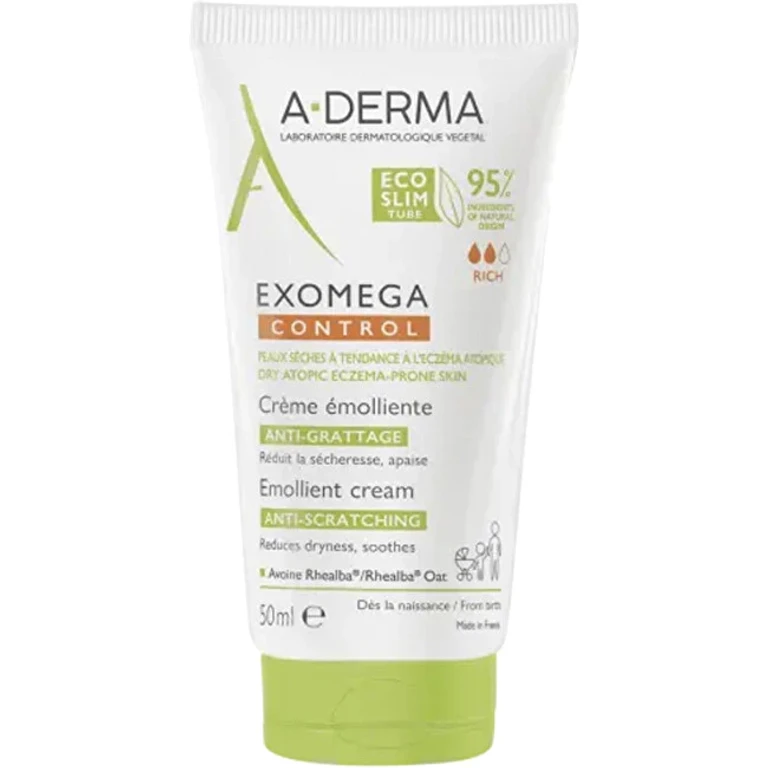 A-Derma Cream For Dry Skin Prone To Atopic Eczema Exomega Control (Emollient Cream) 50 ml