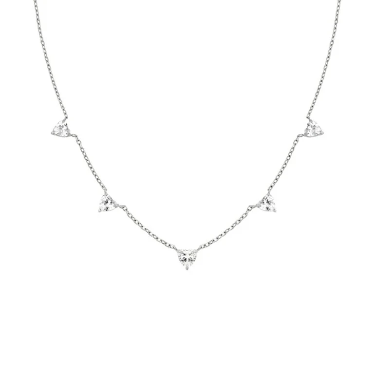 Romantic Steel Necklace With Hearts Jnrhs-J1006