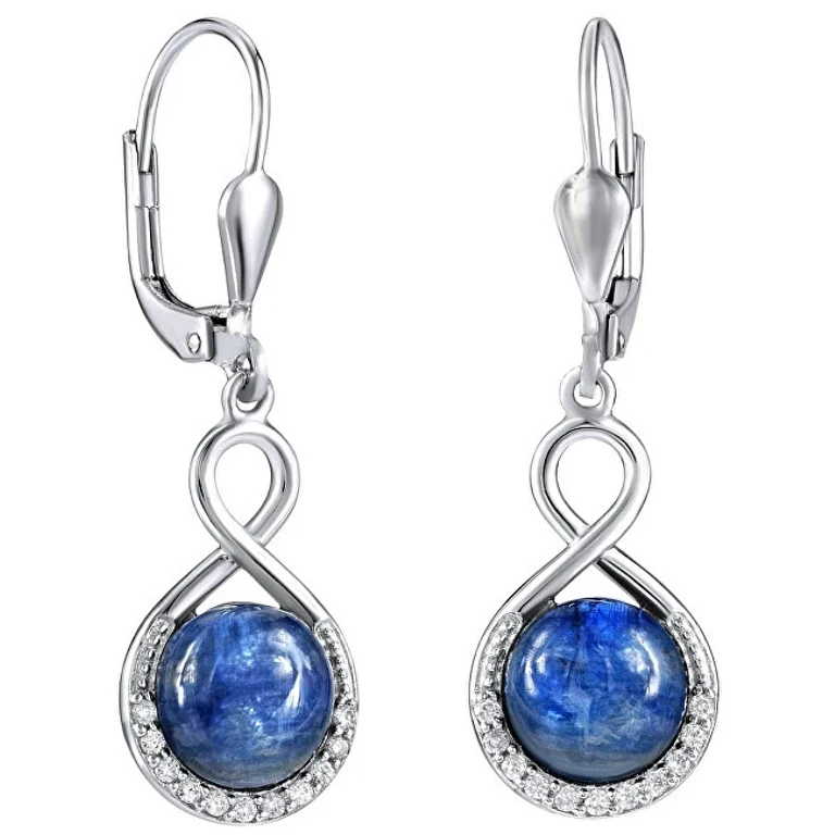 Silver Earrings with Natural Kyanite Jst14710Ke