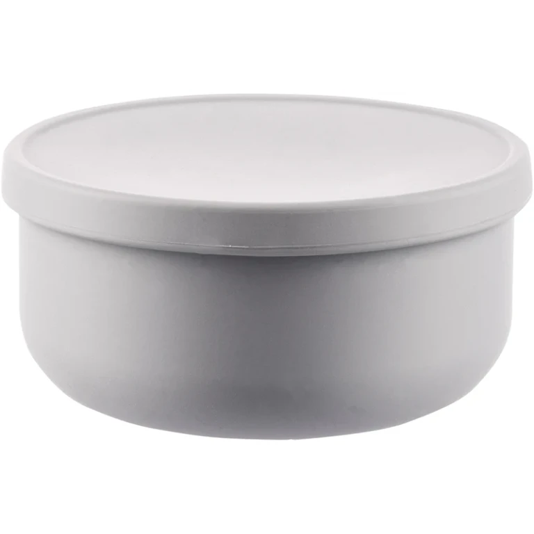 silicone bowl with lid Dove grey