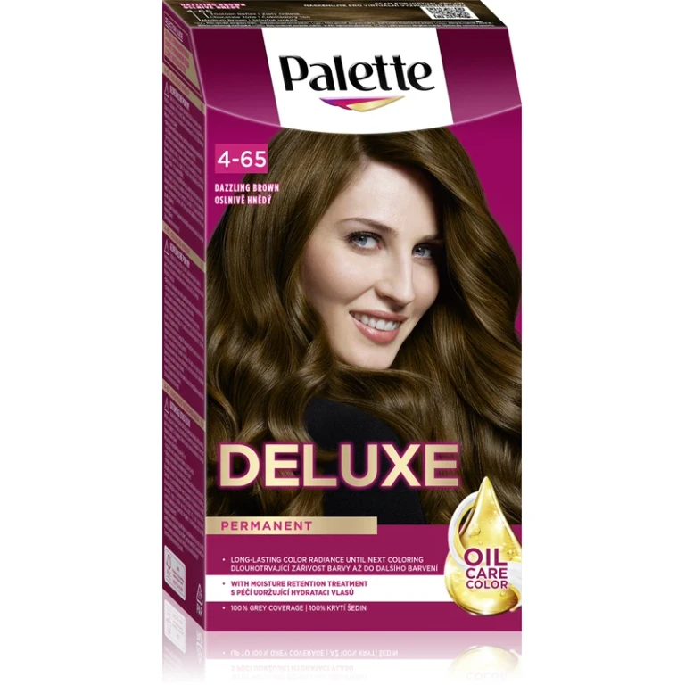 Palette Deluxe Permanent Hair Dye Color 4-65 Dazzling Brown