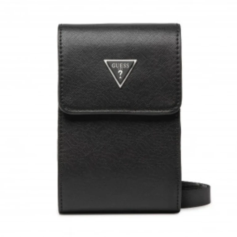, Synthetic Leather, Badge Holder, Fabric Shoulder Bag, Black, HMCERT, 11 x 17 x 4 cm, Women