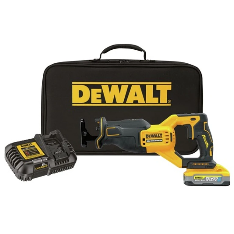 DCS382H1 20V MAX XR Brushless Lithium-Ion Cordless Reciprocating Saw Kit with POWERSTACK Battery (5 Ah)