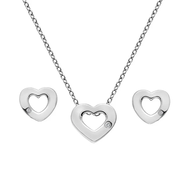 Silver Jewelry Set Amulets Ss136 (Necklace, Earrings)