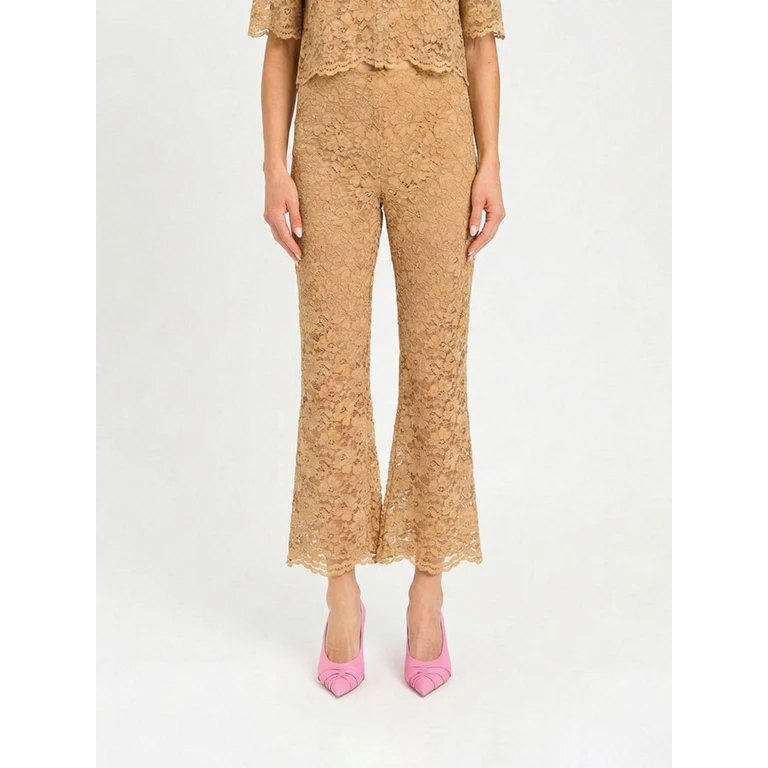 Lace Cropped Trousers (261AP230313285)