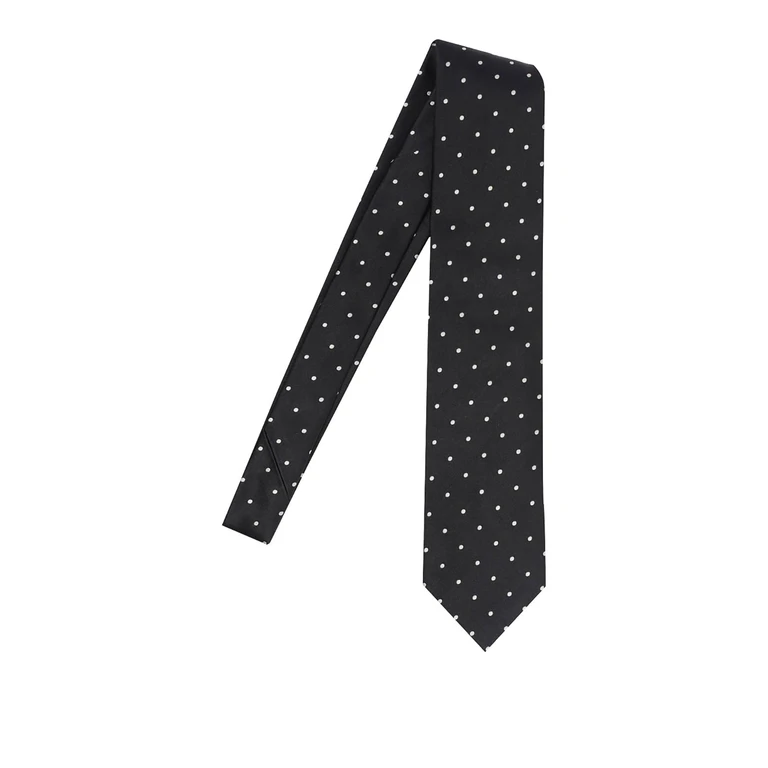 Cravate noire à pois Tom Ford
