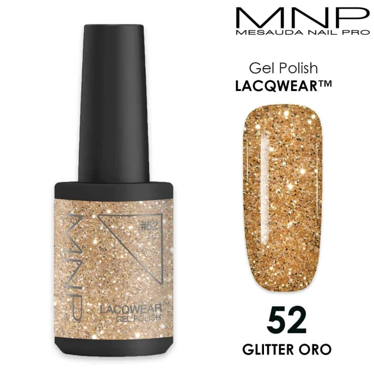 Lacqwear Mnp 10 Ml Gel Polish 52 Gold Glitter