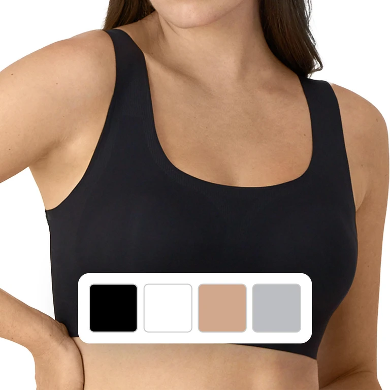 Comfort Revolution Easylite Wireless Bra Black S:- Black, S