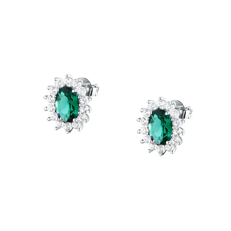 Luxury Silver Earrings with Cubic Zirconia Tesori Saiw286