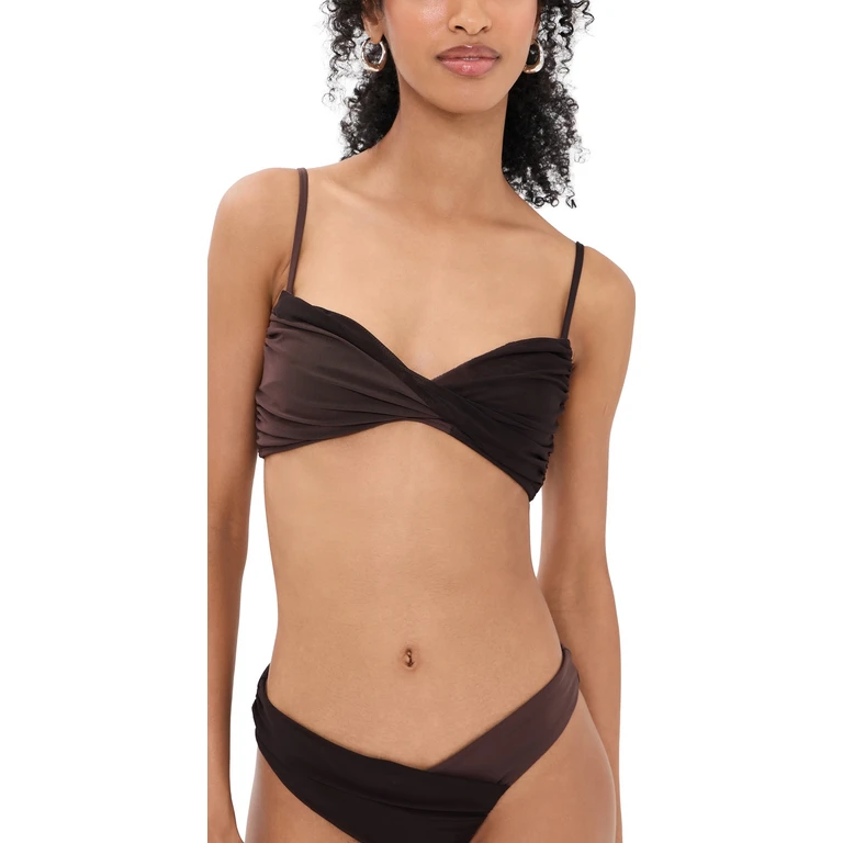 La Mer Bikini Top ESPRESSO/DARK CHOCOLATE XS
