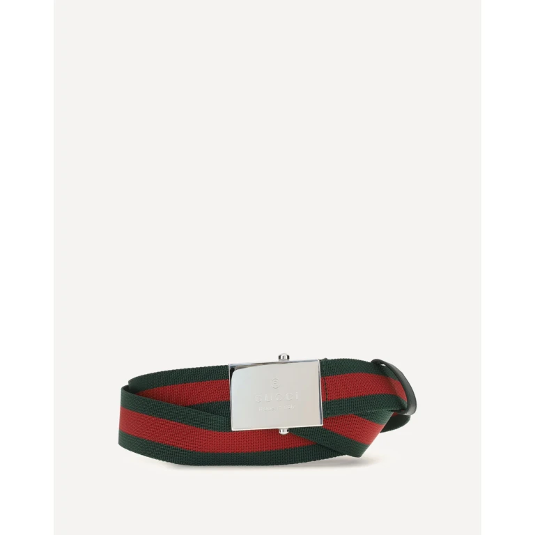 Web Ribbon Belt with rectangular buckle Male 105