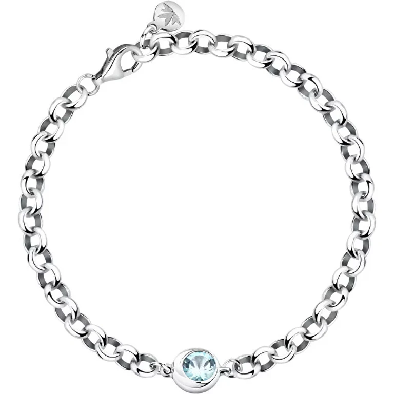 Charming Silver Bracelet With Topaz Eternal Treasures Saxn36