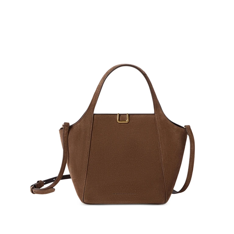 Sartorial Small Bucket Bag In Suede