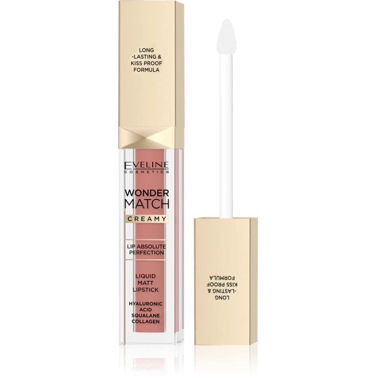 Wonder Match Matte Liquid Lipstick Long Lasting With Hyaluronic Acid Color 04 Carmel 6.8 Ml