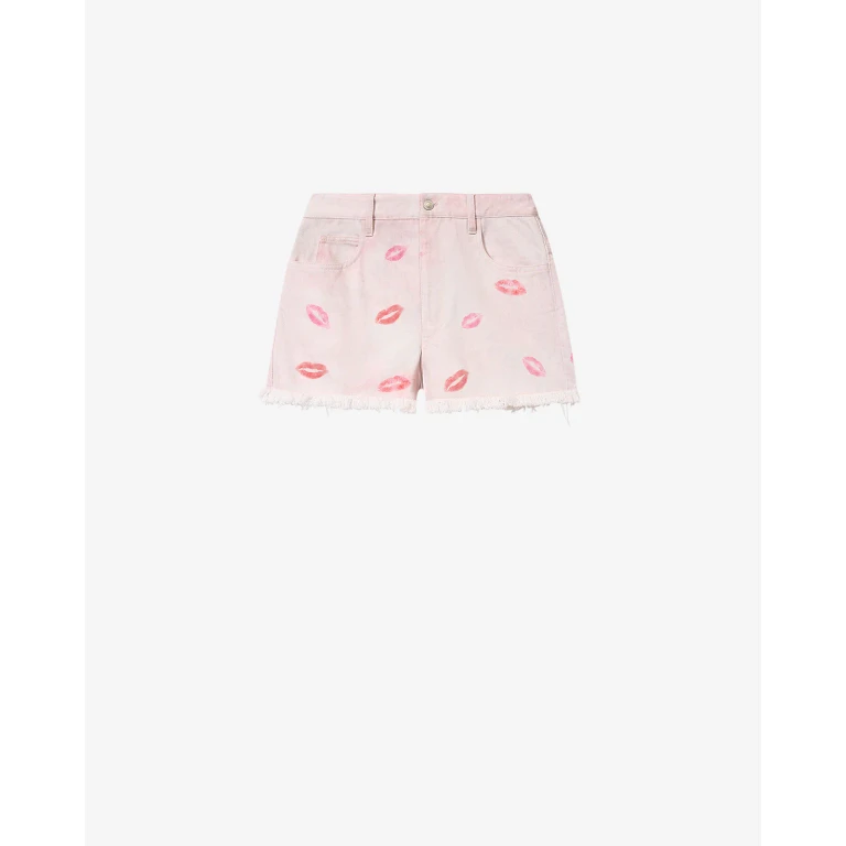 shorts de denim estampado Lesia