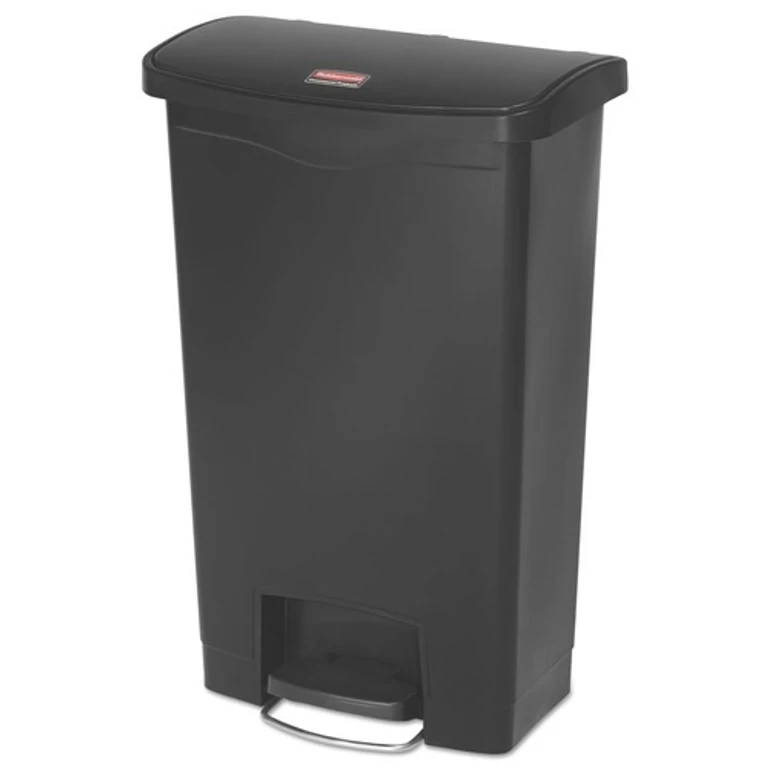 1883611 Streamline 13-Gallon Front Step Style Resin Step-on Container - Black