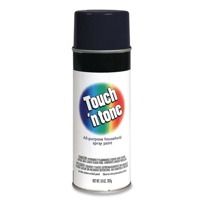 55275830 Touch'n Tone 10 oz. Aerosol Can Spray Paint - Flat Black (6/Carton)