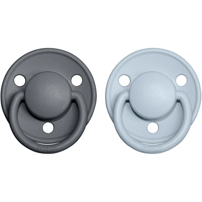 Of Lux Natural Rubber Size 2: 6+ months Iron / Baby Blue pacifier 2 pcs