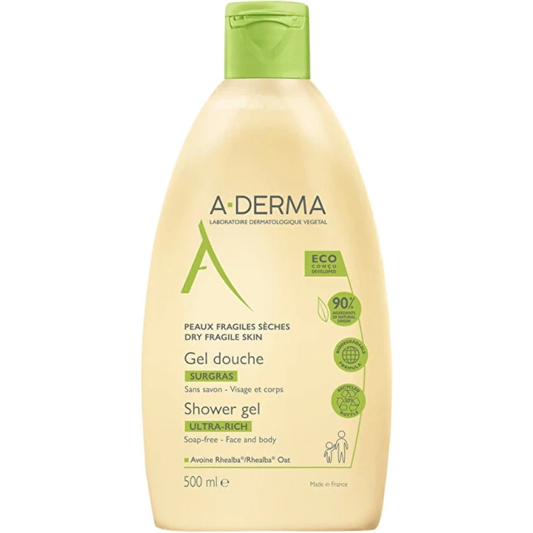 A-Derma Shower Gel (Ultra Rich Shower Gel) - Volume: 500 Ml with Dispenser