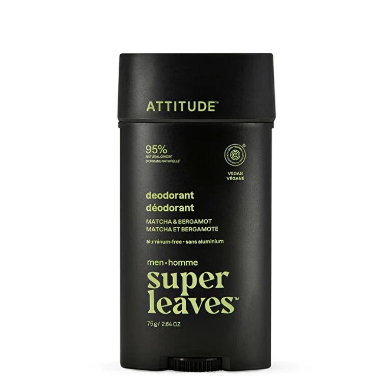 Natural Deodorant For Men Super Leaves Matcha & Bergamot (Deodorant) 75 G