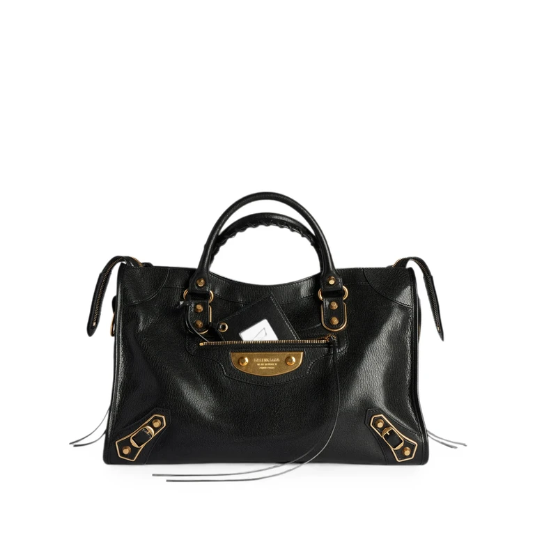 Le City Uptown Stud-embellished Leather Tote Bag