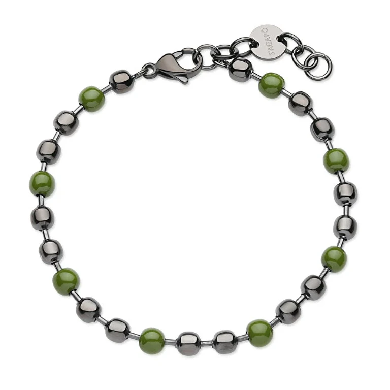 Men's Ripple Steel Bead Bracelet Srp70
