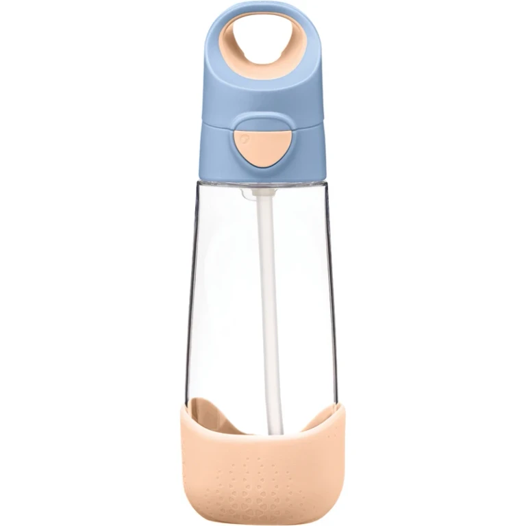 Bottle with Straw 600 ml peach straw bottle