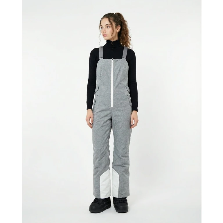 Light Grey Virgin Wool Ski Overalls