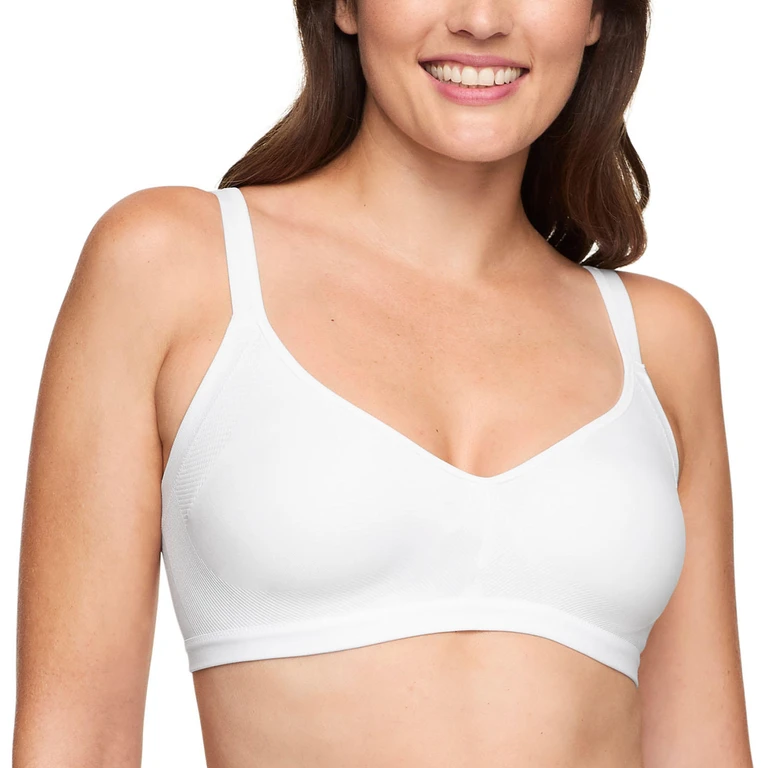 Women's 2-Pack Wireless Bra - WHITE / ROSEWATER XXL:- XXL, White/Rosewater