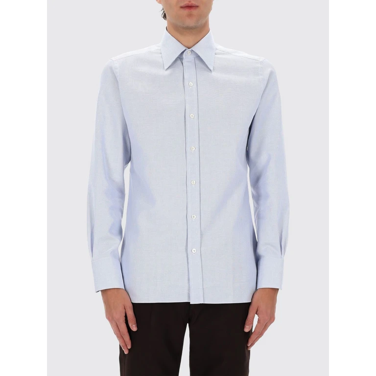 Camisa Tom Ford de popelín de algodón a cuadros