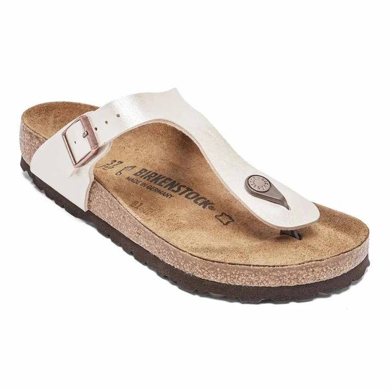 Gizeh Birko-Flor Graceful Pearl White Sandals