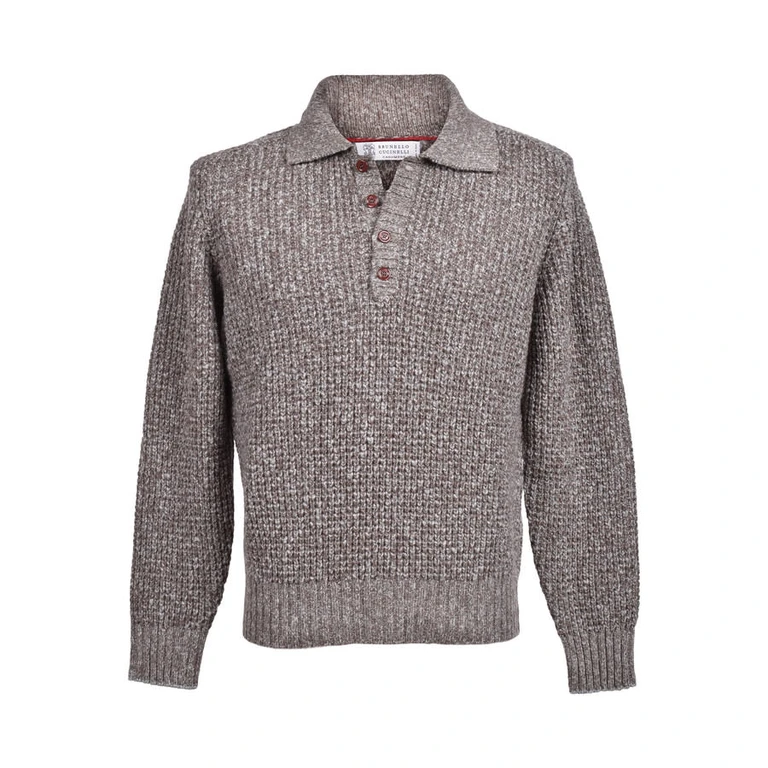 Brown Cashmere Wool Knit Sweater