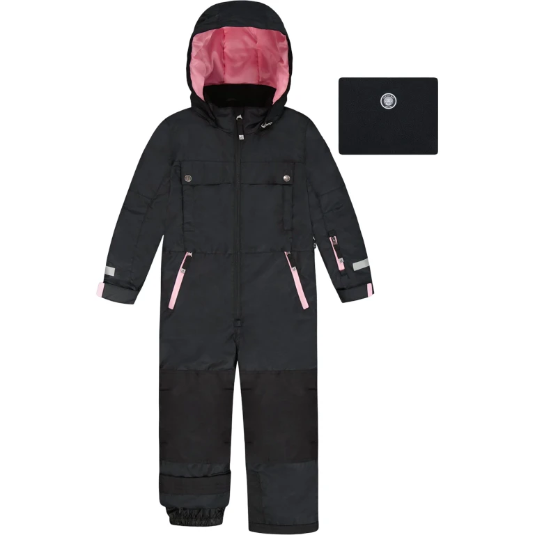 Black With Pink Teknik One-Piece Snowsuit - Big Girl