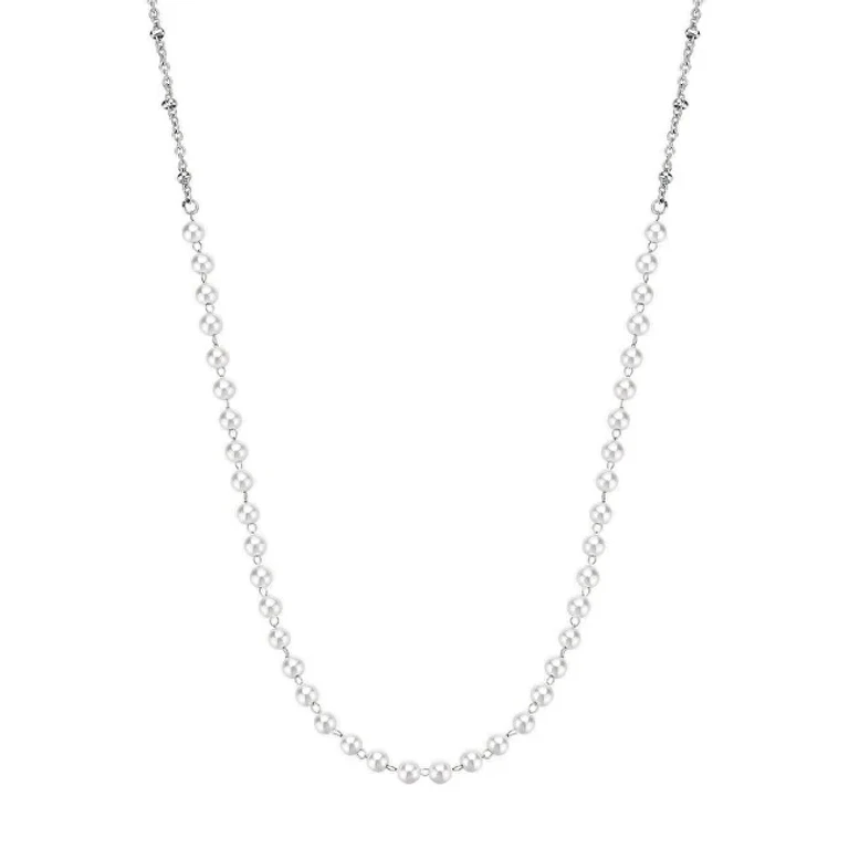 Essential BNL039 Pearl Steel Necklace