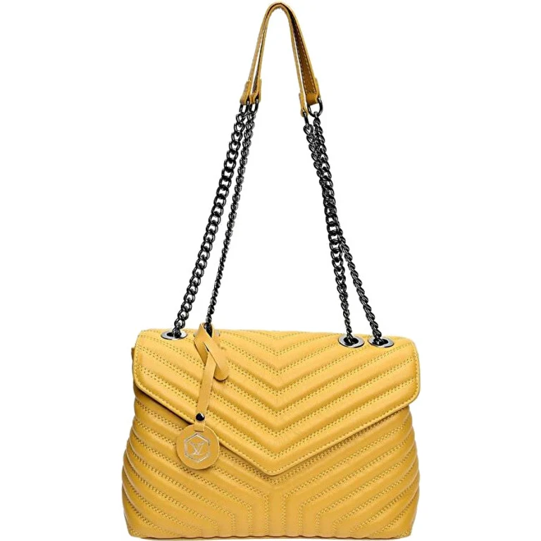 Mustard Leather Handbag for Women