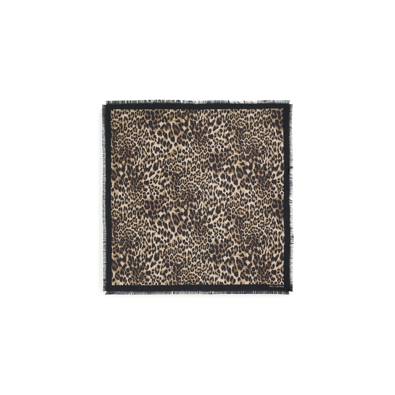 Leopard Silk Twill Scarf VINTAGE LEOPARD PRINT One Size