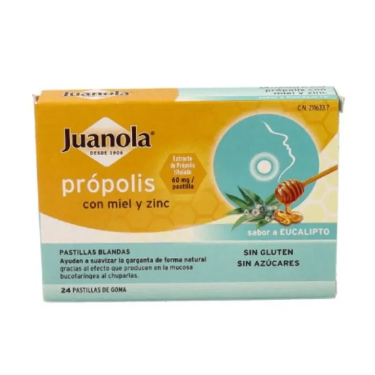 Propolis Honey and Zinc 24 Chewing Gums Eucalyptus Flavor