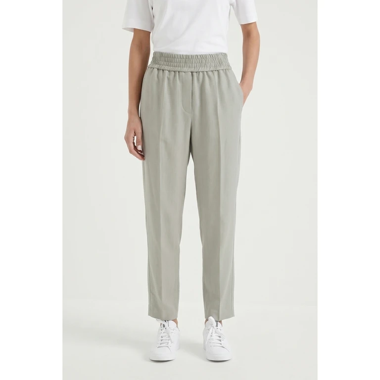 Wolight Grey Relaxed Linen Trousers