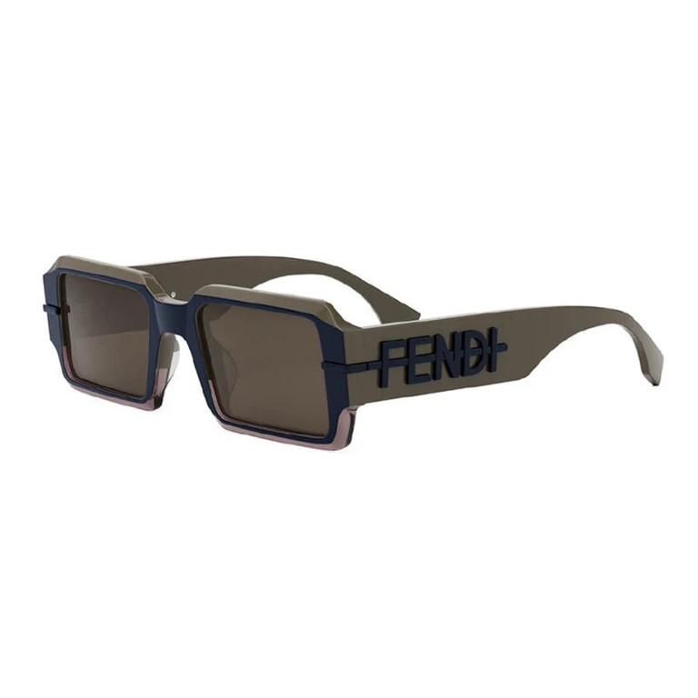 Mens Black Rectangular Sunglasses FE40073U 50E