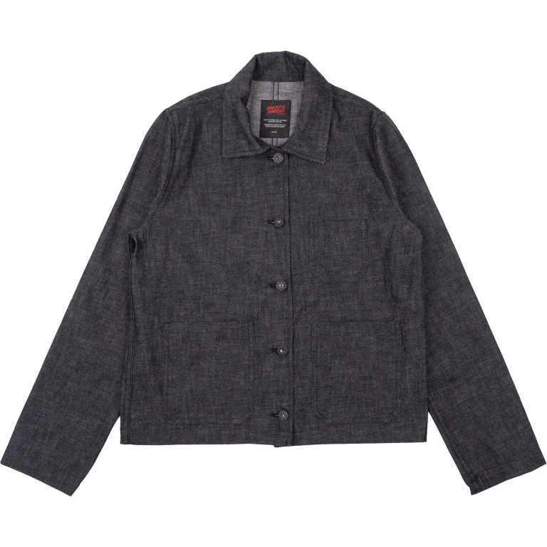 Gracie Shirt - Black Lightweight Denim - Black - Women's
