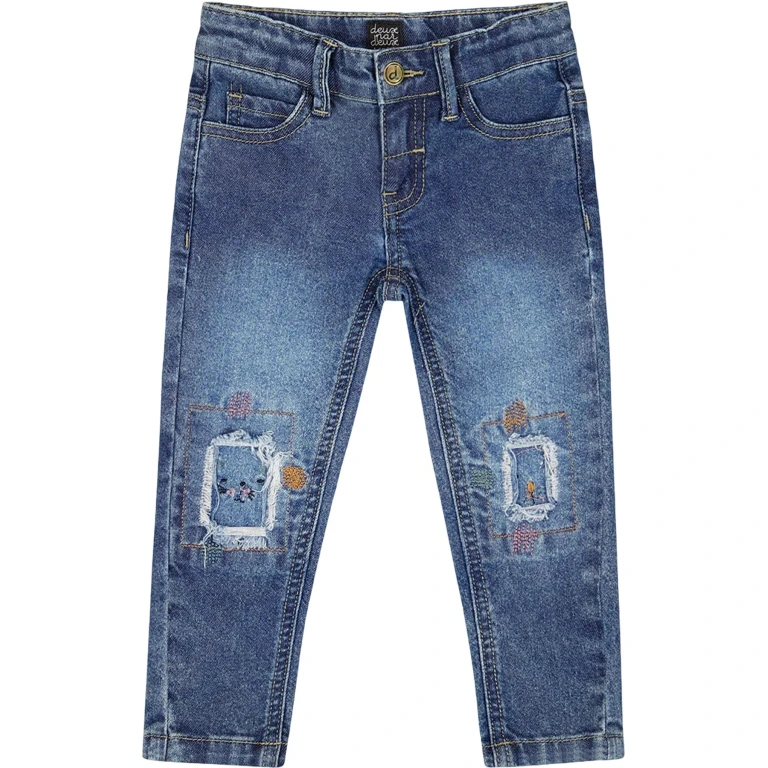 Jeans with Embroideries - Baby Girl