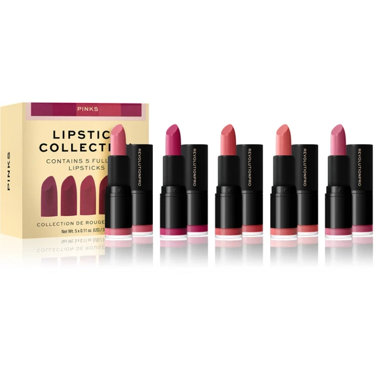 Set of five pink lipsticks 5 x 3.2