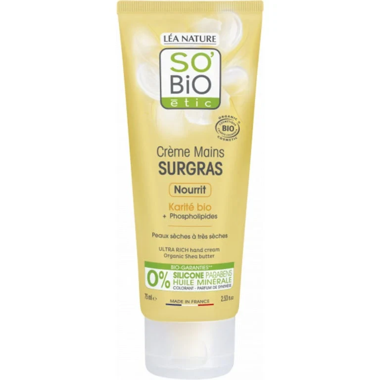 LÉa nature so bio étic Nourishing Hand Cream with Organic Shea Butter, 75 ml