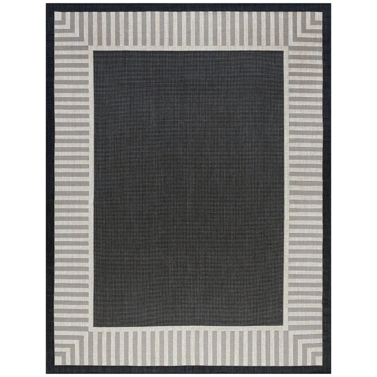 Elgin 8 x 10 Black Indoor-Outdoor Area Rug