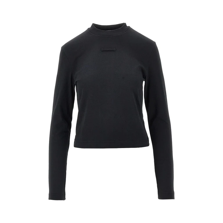 Long-sleeved 'Gros Grain' T-shirt Woman S