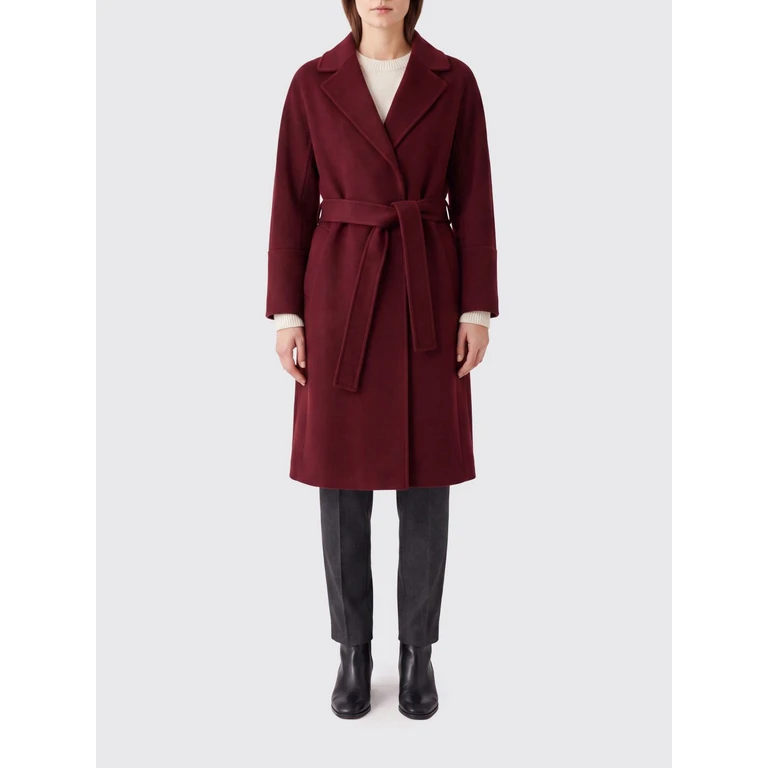 Knee-Length Robe Coat in Pure Virgin Wool (2629016091600002)