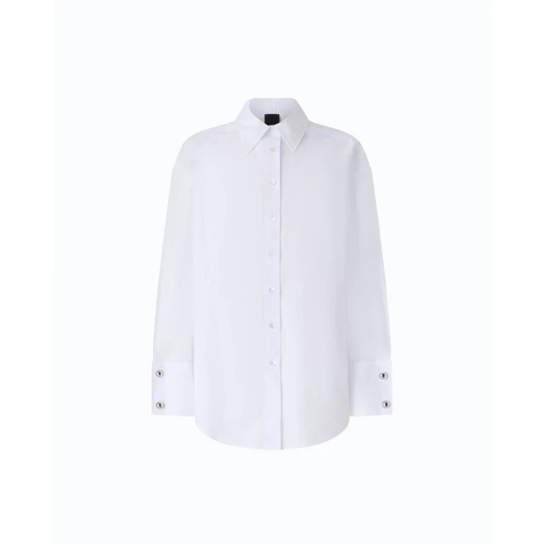 Chemise en popeline avec poignets bijou - XS