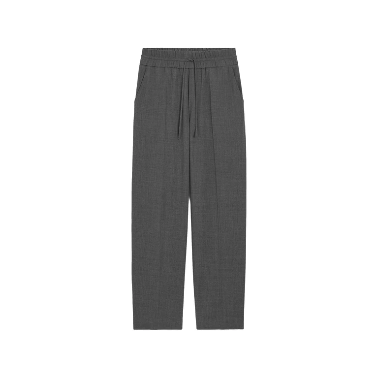 Elasticated-waist Wool Trousers