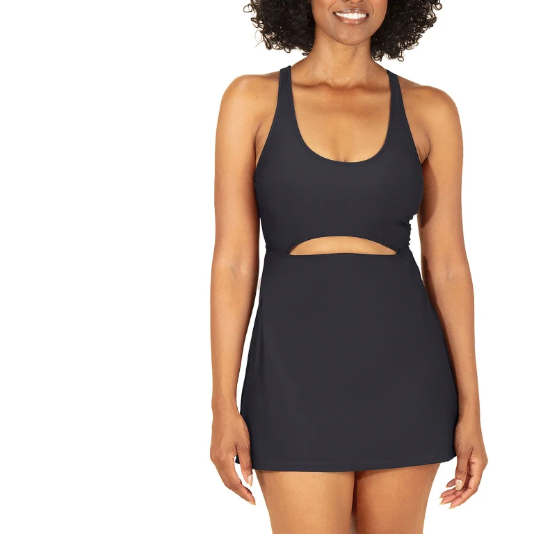 Women's Swim Dress Black XXL:- Black - Online Only, XXL